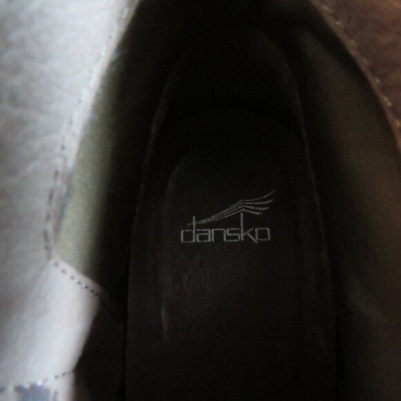 DANSKO Shirley Suede Leather Stacked Heel Ankle Boots in Taupe Size EU 40 - Picture 14 of 14